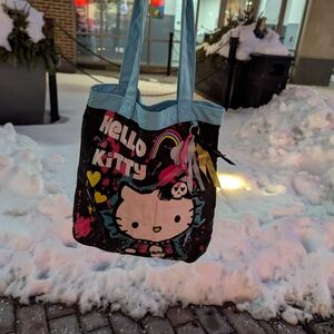 Hello Kitty Black and Blue Tote Bag